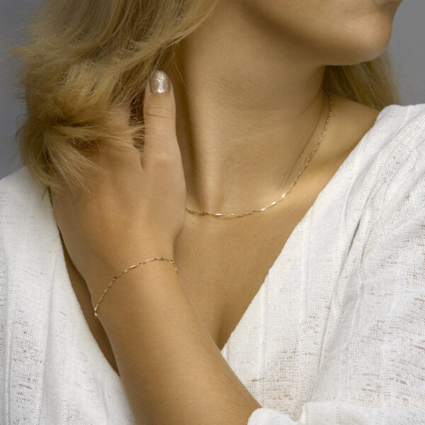 collier plaatjes 1,5 mm 41 - 43 - 45 cm 14K geelgoud - Afbeelding 3