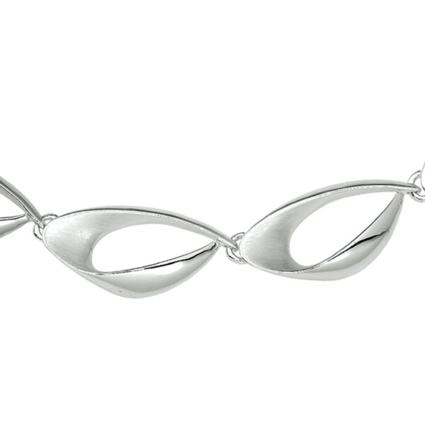 collier poli/mat 12,5 mm 42 + 3 cm zilver gerhodineerd