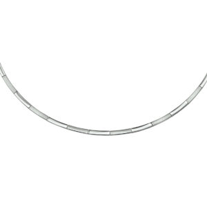 collier poli/mat 2,8 mm 43 cm zilver gerhodineerd