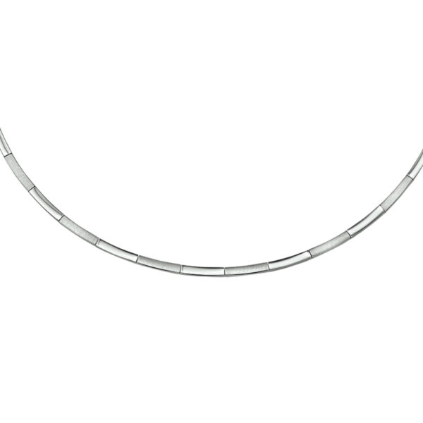 collier poli/mat 2,8 mm 43 cm zilver gerhodineerd