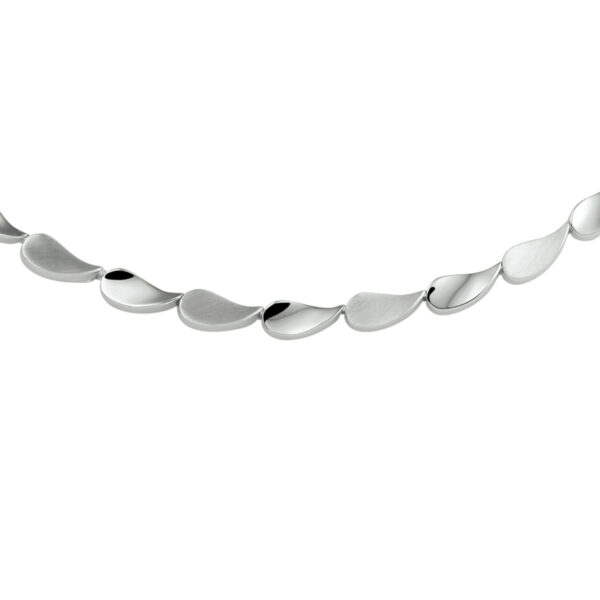 collier poli/mat 5,6 mm 45 cm zilver gerhodineerd