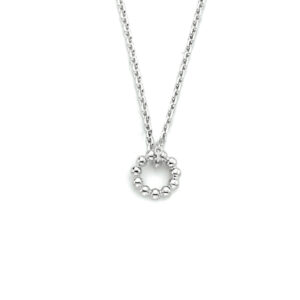 collier rond 41 + 4 cm zilver gerhodineerd
