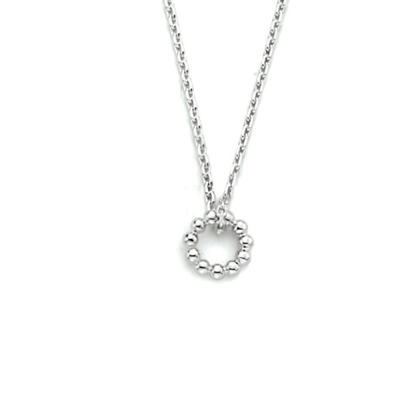 collier rond 41 + 4 cm zilver gerhodineerd