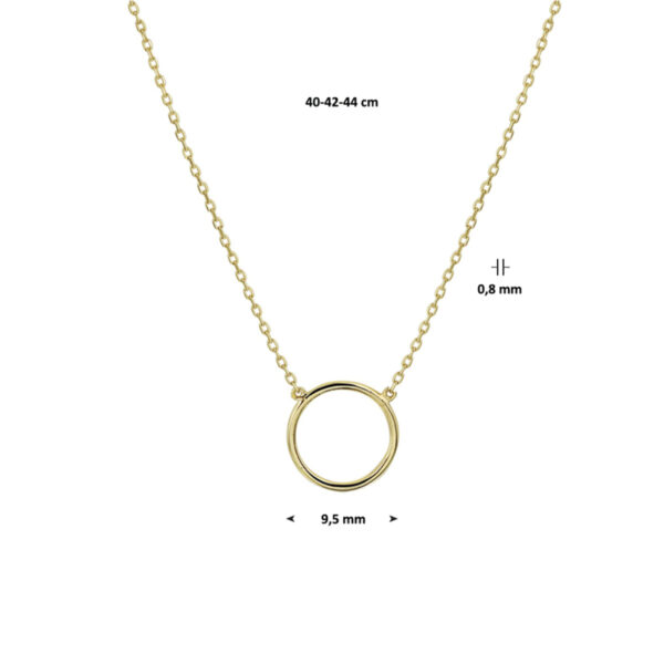collier rondje 0,8 mm 40 - 44 cm 14K geelgoud - Afbeelding 4