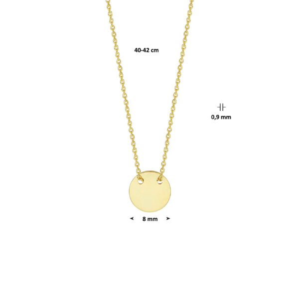 collier rondje 1,0 mm 40 - 42 cm 14K geelgoud - Afbeelding 4