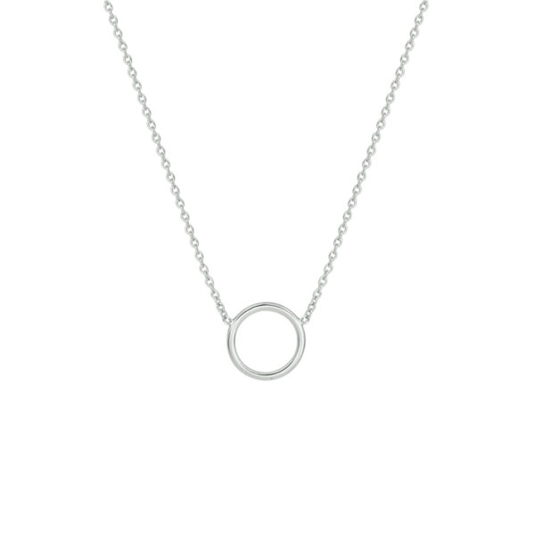 collier rondje 1,3 mm 41 + 5 cm zilver gerhodineerd