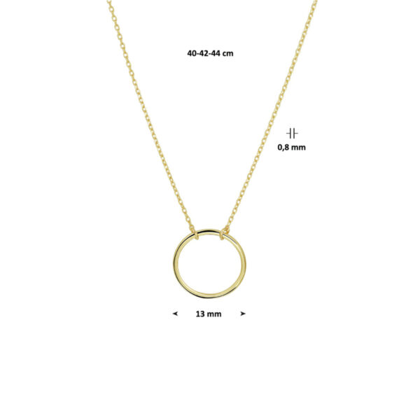 collier rondje 40 - 42 - 44 cm 14K geelgoud - Afbeelding 2