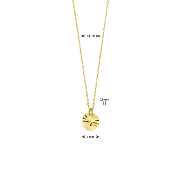 collier rondje 40 - 42 - 44 cm 14K geelgoud - Afbeelding 4
