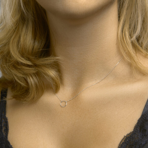 collier rondje 40 - 42 - 44 cm 14K witgoud - Afbeelding 2