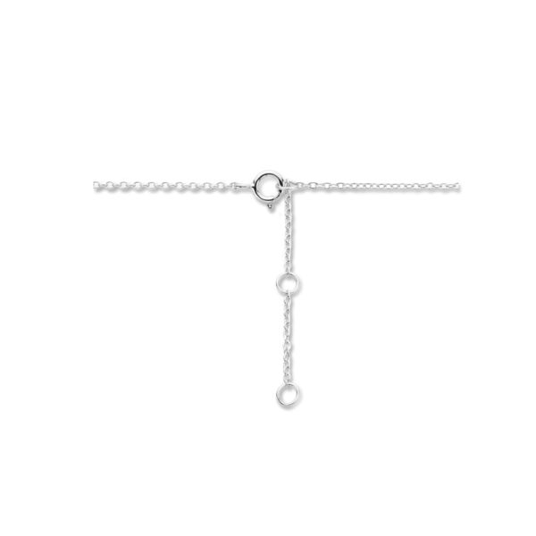 collier rondje gediamanteerd 40 - 42 - 44 cm zilver gerhodineerd - Afbeelding 2