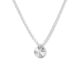 collier rondje gediamanteerd 40 - 42 - 44 cm zilver gerhodineerd