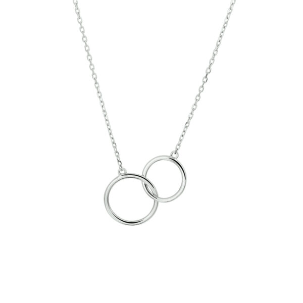 collier rondjes 0,8 mm 40 + 3 cm 14K witgoud