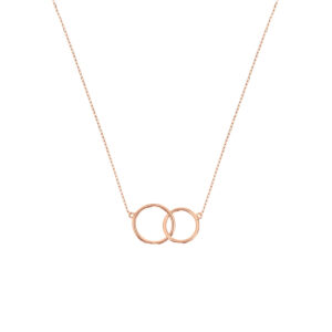 collier rondjes 40 - 44 cm 14K roségoud