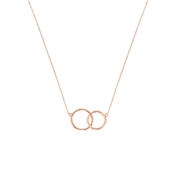 collier rondjes 40 - 44 cm 14K roségoud