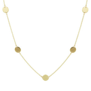 collier rondjes 41 - 43 - 45 cm 14K geelgoud