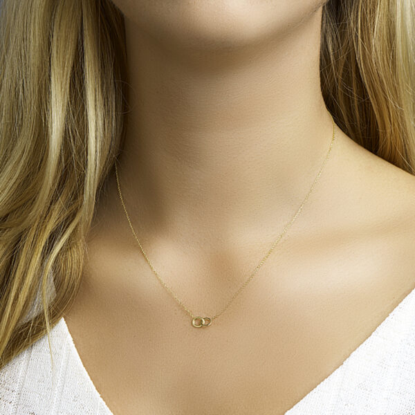 collier rondjes 42 - 43 - 45 cm 14K geelgoud - Afbeelding 2