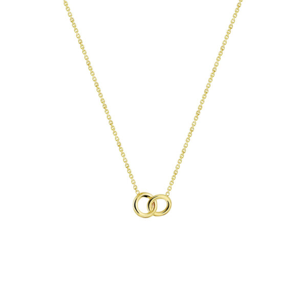 collier rondjes 42 - 43 - 45 cm 14K geelgoud