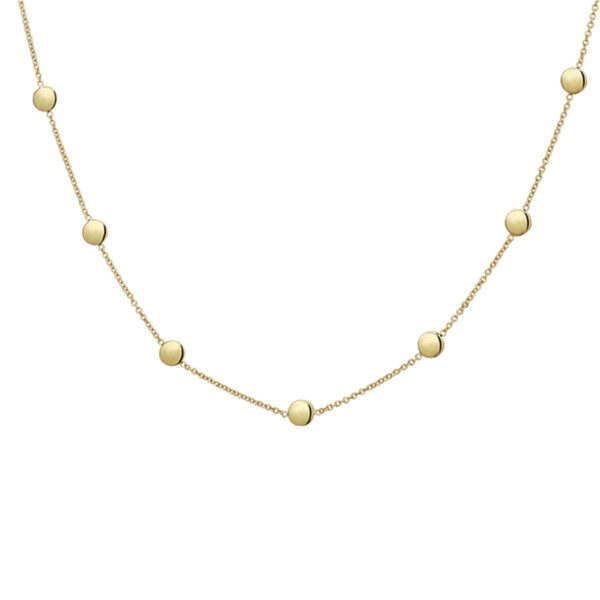 collier rondjes 42 - 45 cm 14K geelgoud
