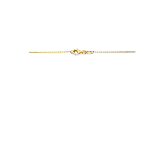 collier rondjes, sky blue topaas en london blue topaas 45 cm 14K geelgoud - Afbeelding 3