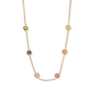 Collier roségoud edelsteen
