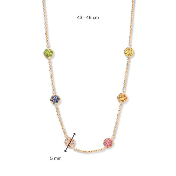 Collier roségoud edelsteen - Afbeelding 2