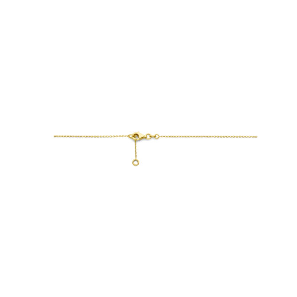 collier roze opaal en robijn 45 - 47 cm 14K geelgoud - Afbeelding 3