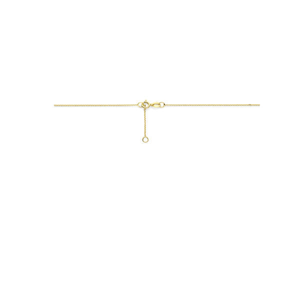 collier roze topaas en zirkonia 40 - 42 - 44 cm 14K geelgoud - Afbeelding 3