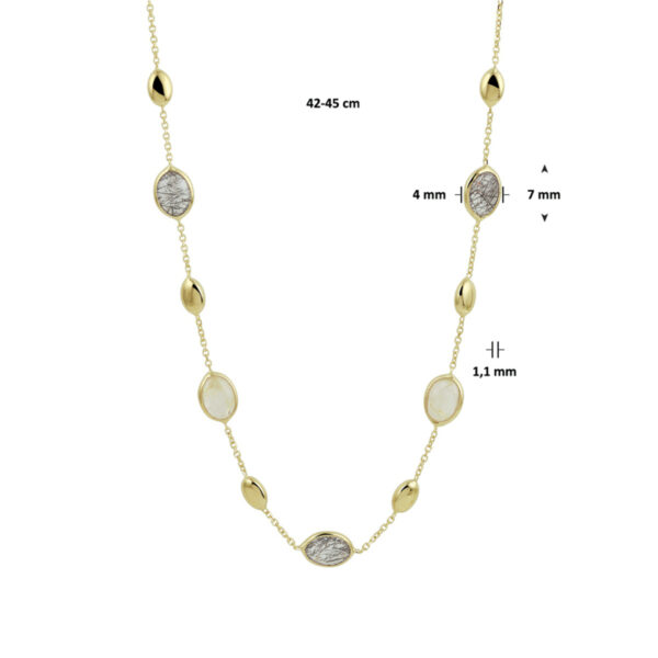 collier rutiel kwarts 42 - 45 cm 14K geelgoud - Afbeelding 5