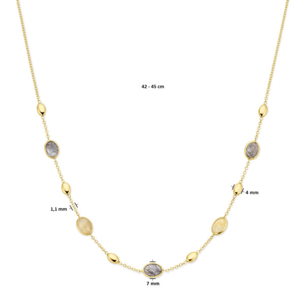 collier rutiel kwarts 42 - 45 cm 18K geelgoud - Afbeelding 5