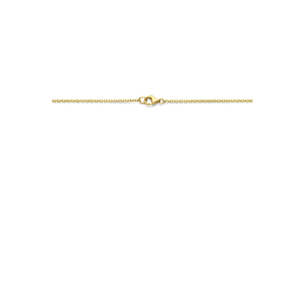 collier sky blue en london blue topaas 43 cm 14K geelgoud - Afbeelding 3