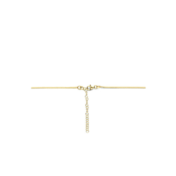 collier slang plat 1,7 mm 40 + 5 cm 3 micron zilver verguld (geel) - Afbeelding 3