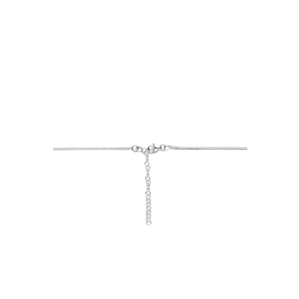 collier slang plat 1,7 mm 40 + 5 cm zilver gerhodineerd - Afbeelding 3