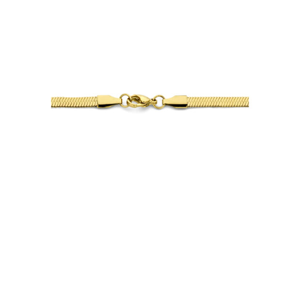 collier slang plat 4,2 mm 42 + 4 cm ion plating edelstaal - Afbeelding 3
