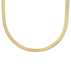 collier slang plat 4,2 mm 42 + 4 cm ion plating edelstaal
