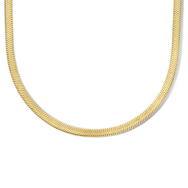 collier slang plat 4,2 mm 42 + 4 cm ion plating edelstaal