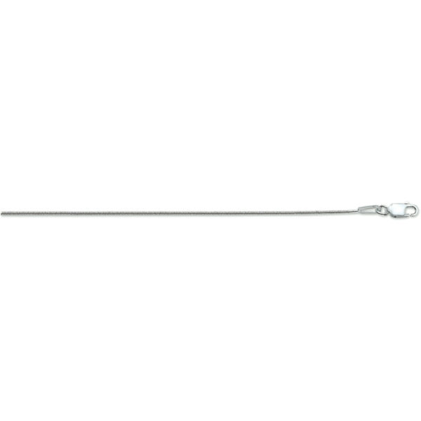 collier slang rond 0,9 mm zilver wit - Afbeelding 2