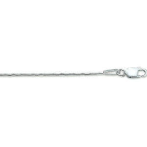 collier slang rond 0,9 mm zilver wit
