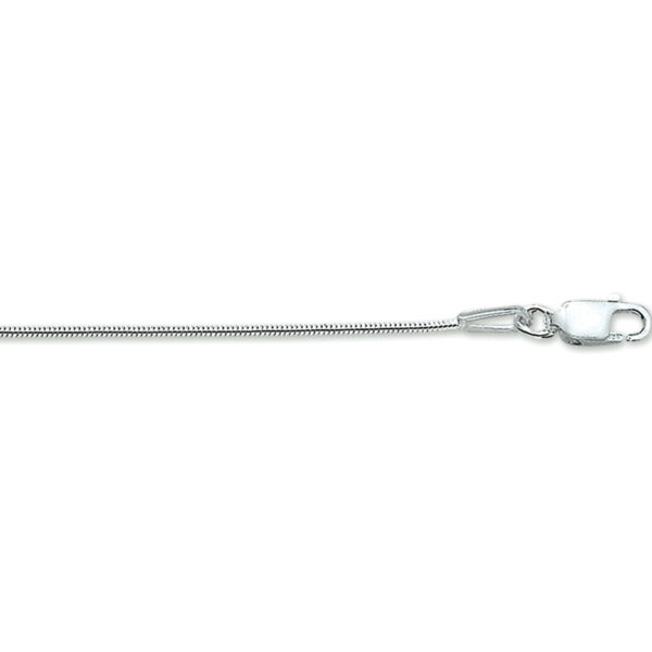 collier slang rond 0,9 mm zilver wit