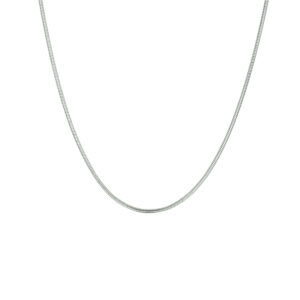collier slang rond 1,2 mm 41 + 4 cm zilver gerhodineerd