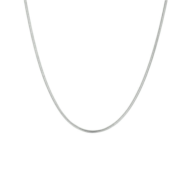 collier slang rond 1,2 mm 41 + 4 cm zilver gerhodineerd