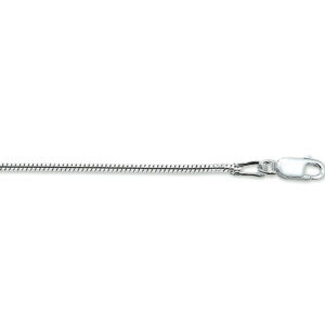 collier slang rond 1,4 mm zilver wit