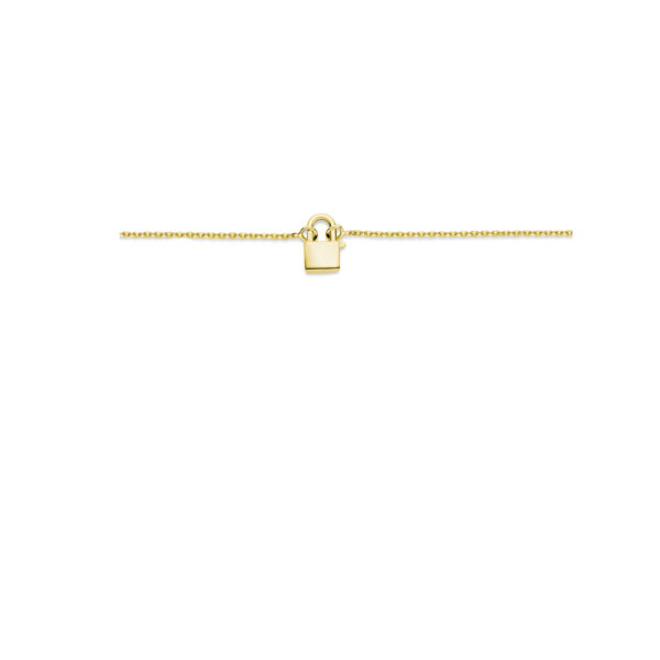 collier slot 1,5 mm 46 cm 3 micron zilver verguld (geel) - Afbeelding 2