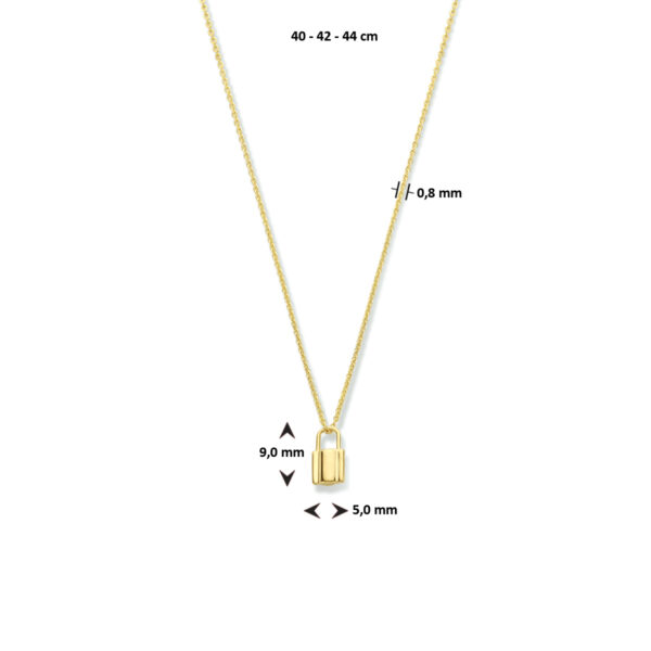 collier slot 40 - 42 - 44 cm 14K geelgoud - Afbeelding 4