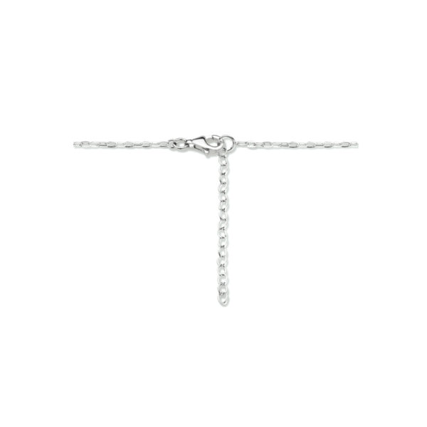 collier slot, hart en sleutel 41 + 4 cm zilver gerhodineerd - Afbeelding 3