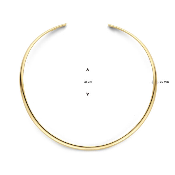 collier spang ovale buis 14K geelgoud - Afbeelding 3