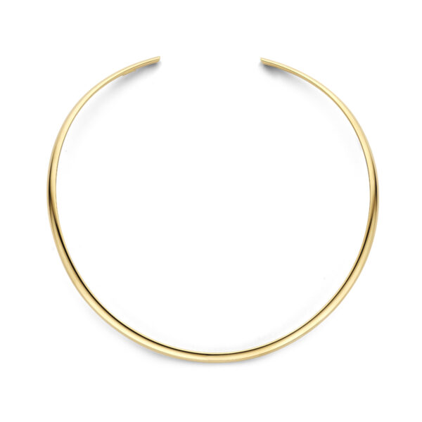 collier spang ovale buis 14K geelgoud
