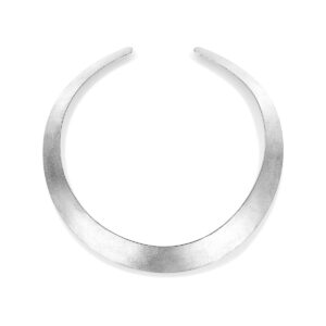 collier spang poli/mat 20 mm 45 cm zilver gerhodineerd
