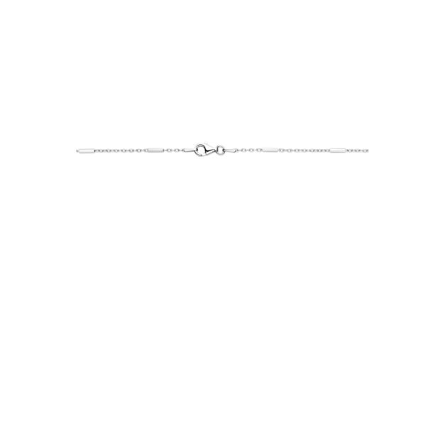 collier staafjes 1,6 mm 46 cm zilver gerhodineerd - Afbeelding 3