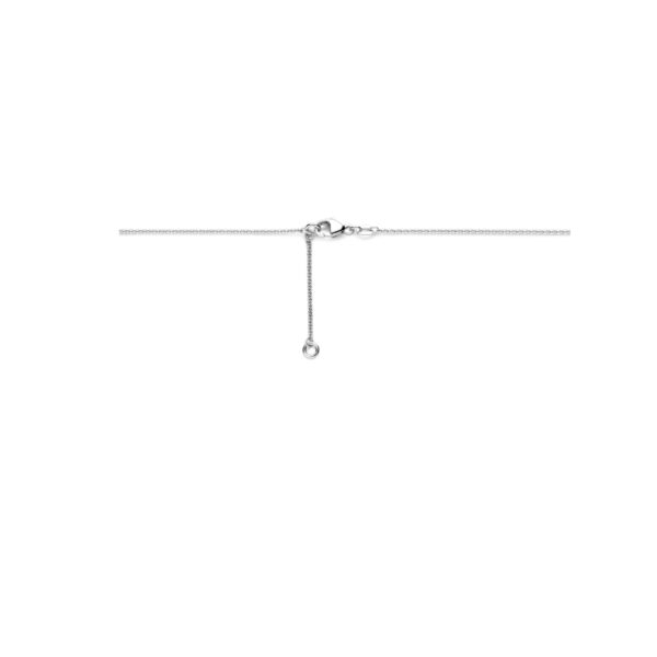 collier strik zirkonia 42 - 45 cm zilver gerhodineerd - Afbeelding 3