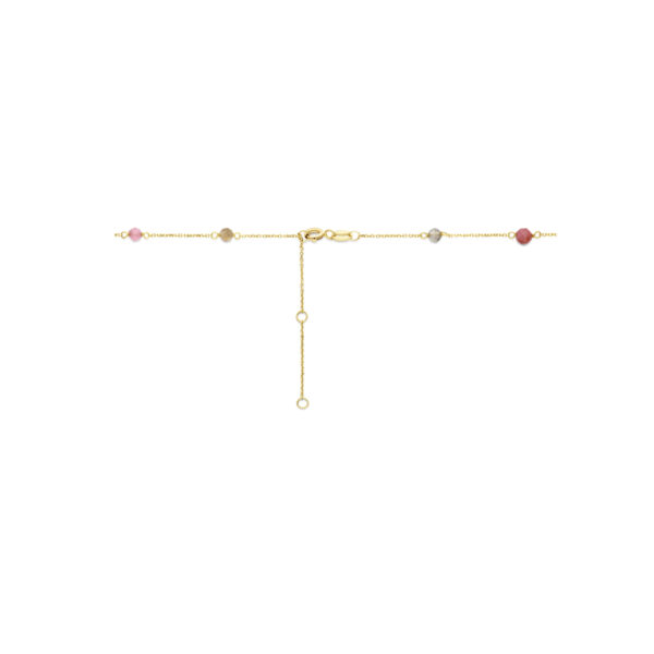 collier toermalijn 40 - 42 - 44 cm 14K geelgoud - Afbeelding 3